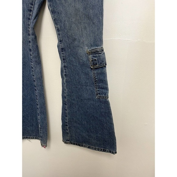 Vintage Mudd Low Rise Boot Cut Flare Blue Denim Jeans Y2K Size 3 - Picture 3 of 5